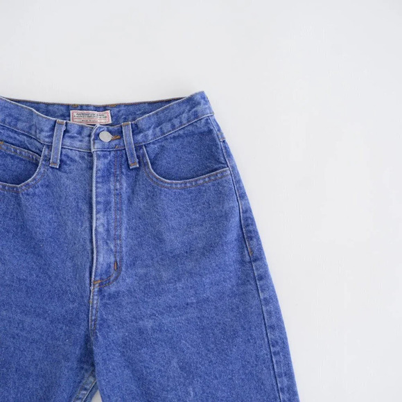 Vintage 80s Guess Jeans Blue High Waisted Straight Leg Mom Jeans 28 - Picture 8 of 14